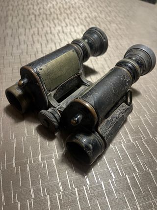 Prismáticos Huet París 1ª Guerra Mundial -FUNCIONA