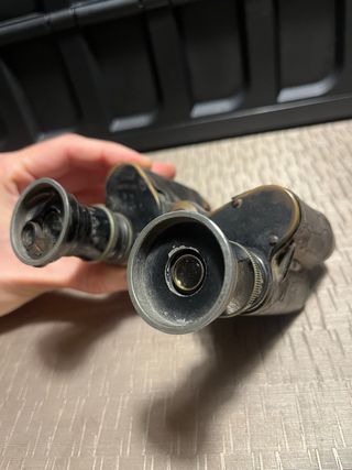 Prismáticos Huet París 1ª Guerra Mundial -FUNCIONA