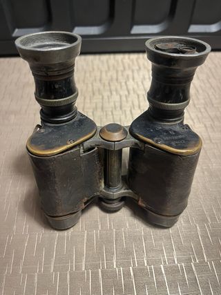 Prismáticos Huet París 1ª Guerra Mundial -FUNCIONA