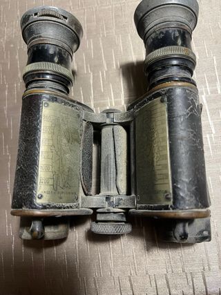 Prismáticos Huet París 1ª Guerra Mundial -FUNCIONA