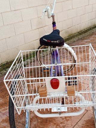 Triciclo con cesta trasera y luz