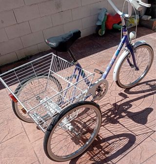 Triciclo con cesta trasera y luz