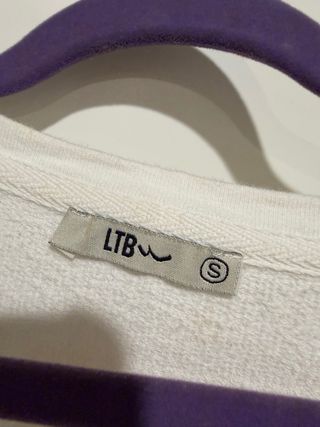 Camiseta LTB blanca manga larga bordada Talla S