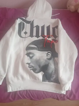 Sudadera Blanca con Estampado