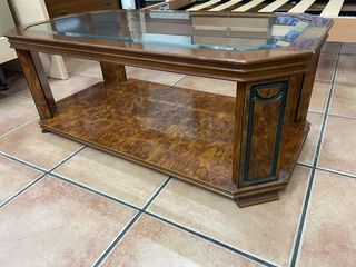 Mesa de centro madera y cristal