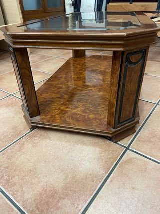 Mesa de centro madera y cristal