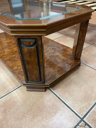 Mesa de centro madera y cristal