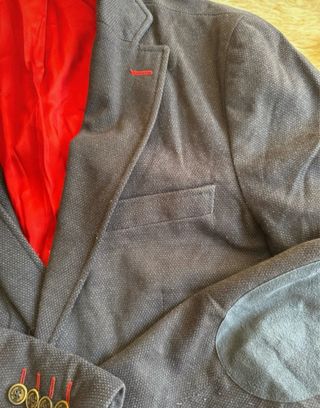 Americana azul hombre con coderas