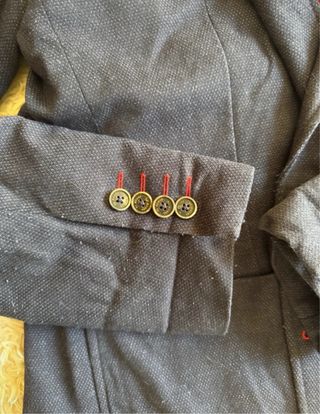 Americana azul hombre con coderas