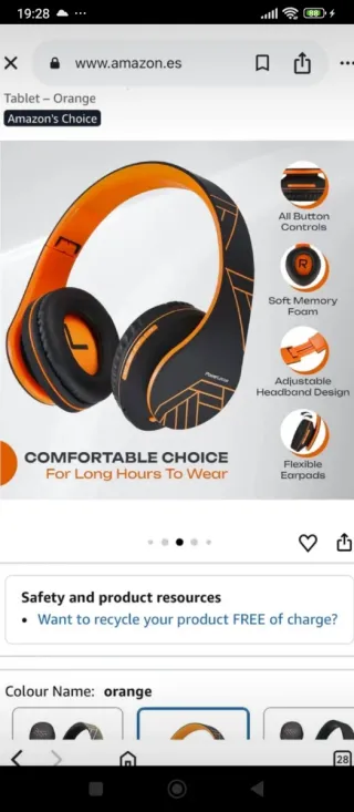 Auriculares PowerLocus Inalámbricos Negro/Naranja
