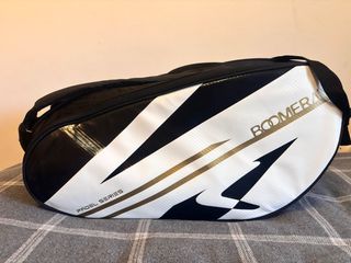 Paletero Padel Boomerang Negro y Blanco