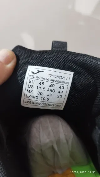 Zapatillas Joma Velcro Talla 45 Negras