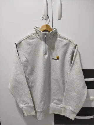 Sudadera Carhartt Media Cremallera Gris Talla S