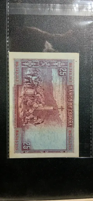 25 Pesetas 1928 Billete Español