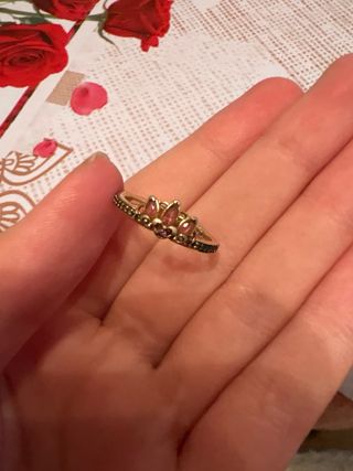 Anillo Pandora Disney Rapunzel Oro Rosa