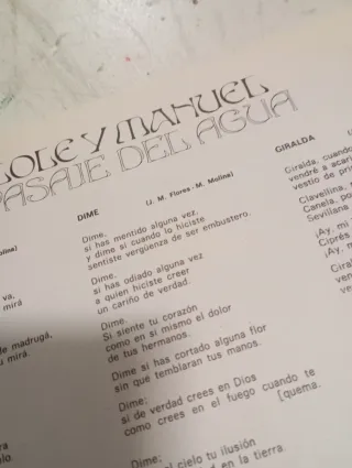 Vinilo Lole y Manuel pasaje del agua