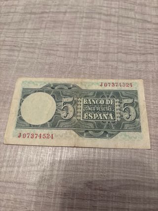 Billete 5 Pesetas Banco de España 1948