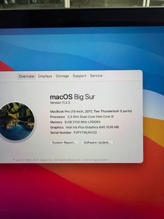 MacBook Pro 2017 13 i5 8GB RAM 128GB SSD