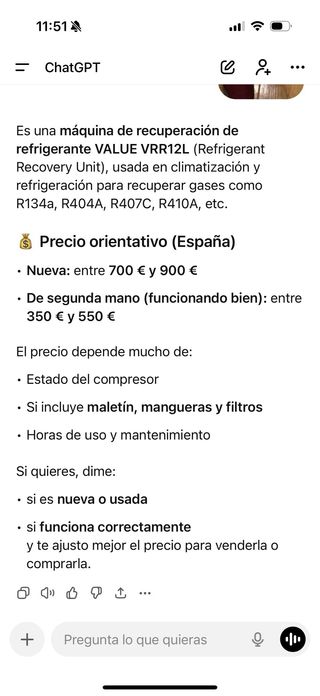 Máquina Recuperación Refrigerante VALUE