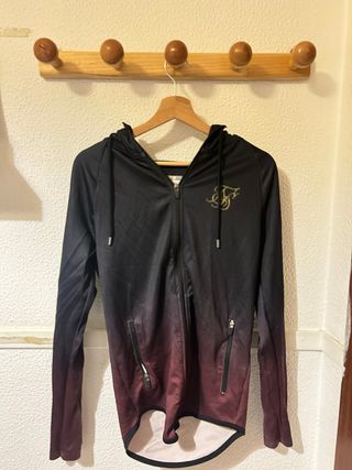 Sudadera SikSilk degradado negro/rojo