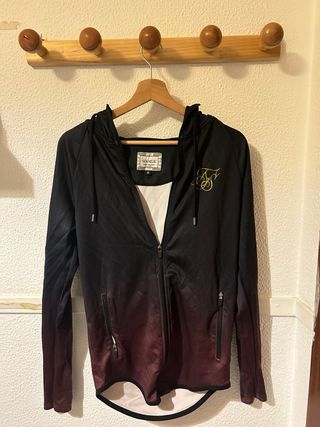 Sudadera SikSilk degradado negro/rojo