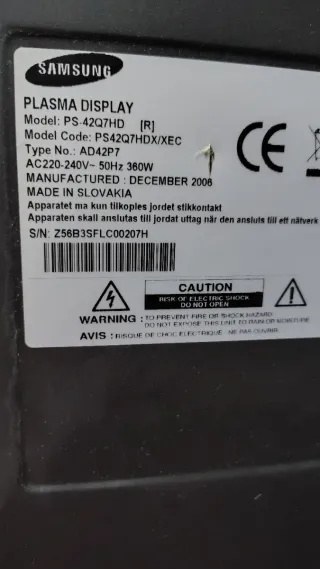 Televisor Samsung Plasma 42