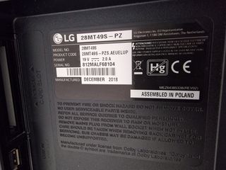 Monitor LG 28MT49S-PZ Negro