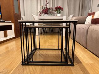 Mesa nido madera efecto mármol