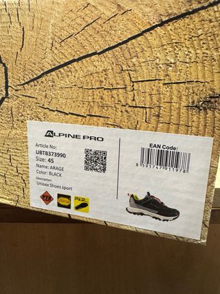 Zapatillas Alpine Pro Talla 45 Negras Naranja