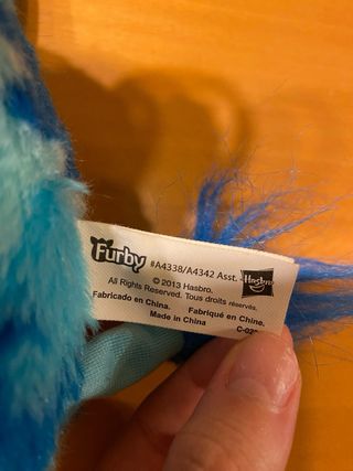 Furby Peluche Azul y Blanco