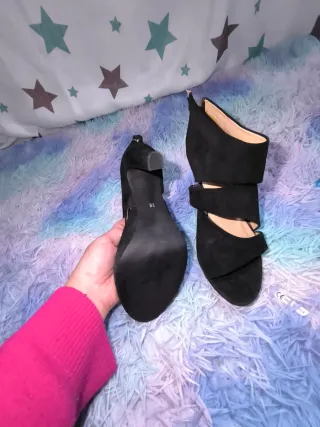 Botines tacón peep toe con cremallera