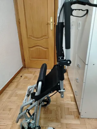 Silla Plegable Negra y Plateada