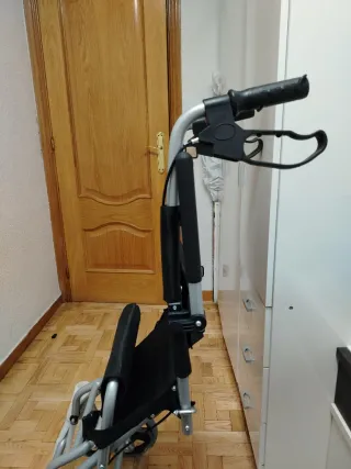 Silla Plegable Negra y Plateada