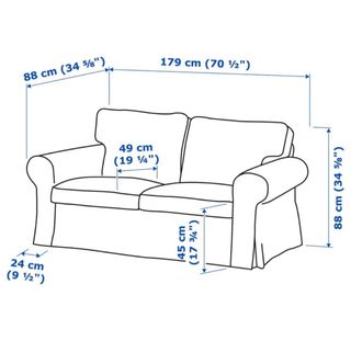 Sofá de 2 plazas verde