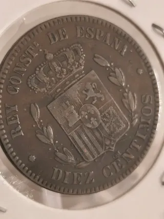 Moneda 10 Céntimos Alfonso XII 1878