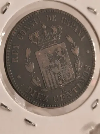 Moneda Alfonso XII 10 céntimos 1879