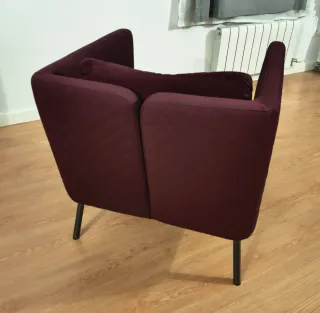 Sillón individual granate