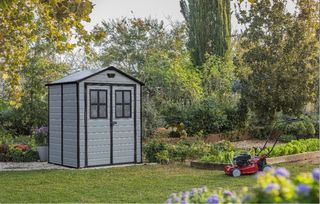 Caseta de resina Manor turquesa/negro doble puerta