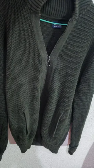 Jersey Sfera Hombre Cremallera Talla M Verde