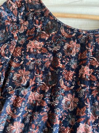 Vestido terciopelo estampado barroco