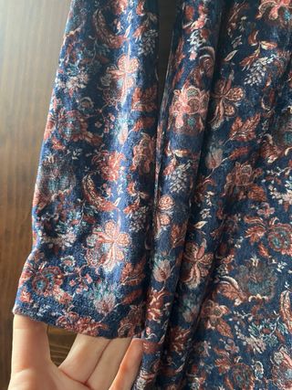 Vestido terciopelo estampado barroco