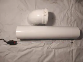 Tubo liso 110 diámetro x 50 cm de largo y codo.