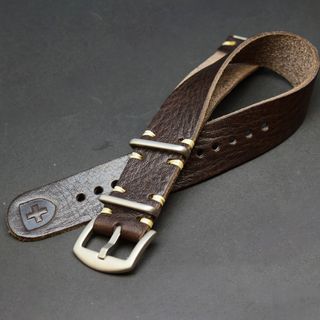 Correa de piel NATO hecha a mano 18,20,22,24mm