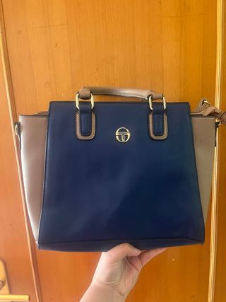 Borsa Sergio Tacchini Beige e Blu