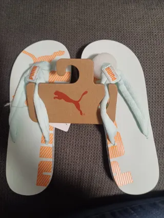 Chanclas Puma Unisex Adulto Naranja/Blanco