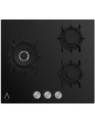 Encimera de gas negra