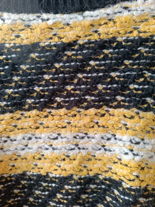 Jersey de punto rayas negro y amarillo