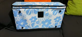 Transportín para gato estampado floral (sin uso)