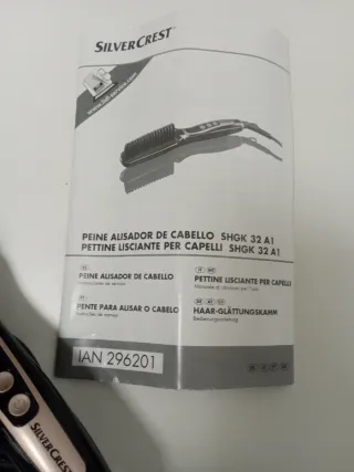 Silver Crest Peine Alisador Negro/Dorado
