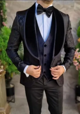 Traje de boda negro
